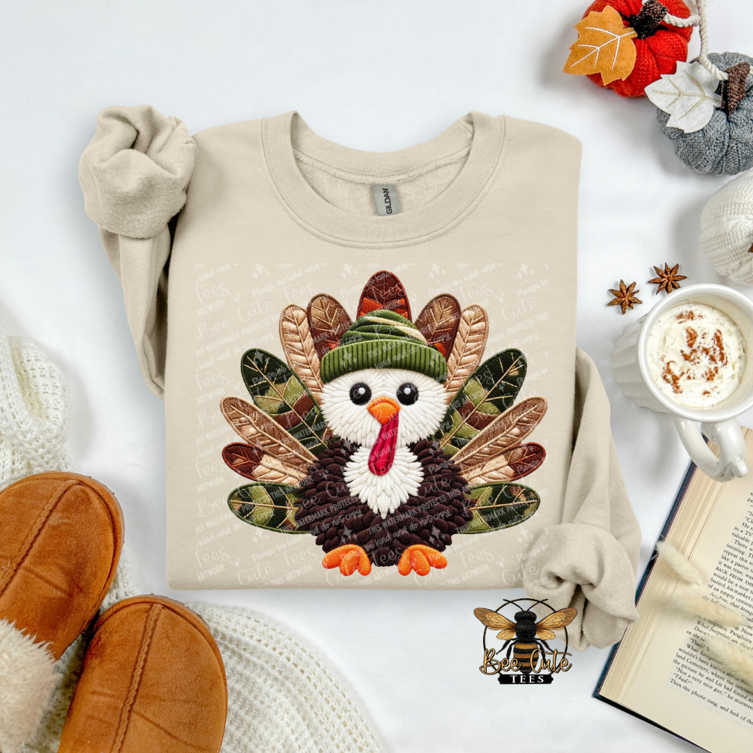 Camo Turkey Faux Yarn