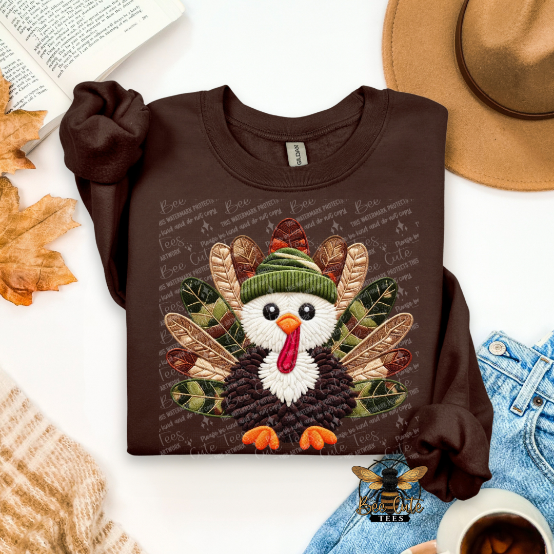 Camo Turkey Faux Yarn