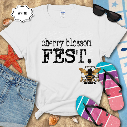 Cherry Blossom Fest Typography
