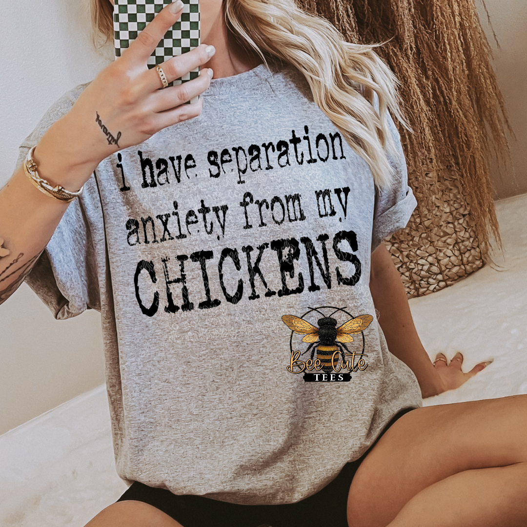 Separation Anxiety From My Chickens Typography