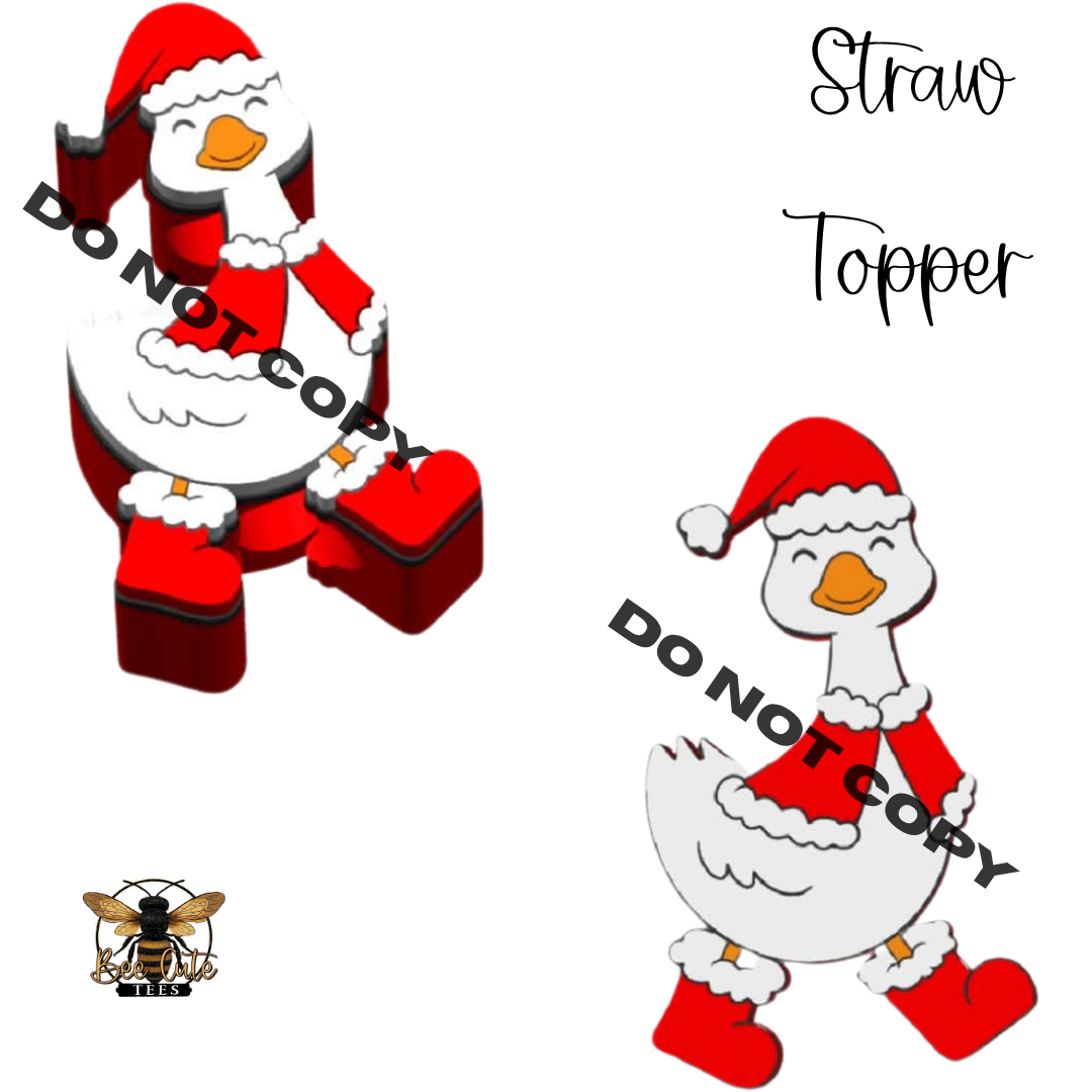 Christmas Goose Straw Topper