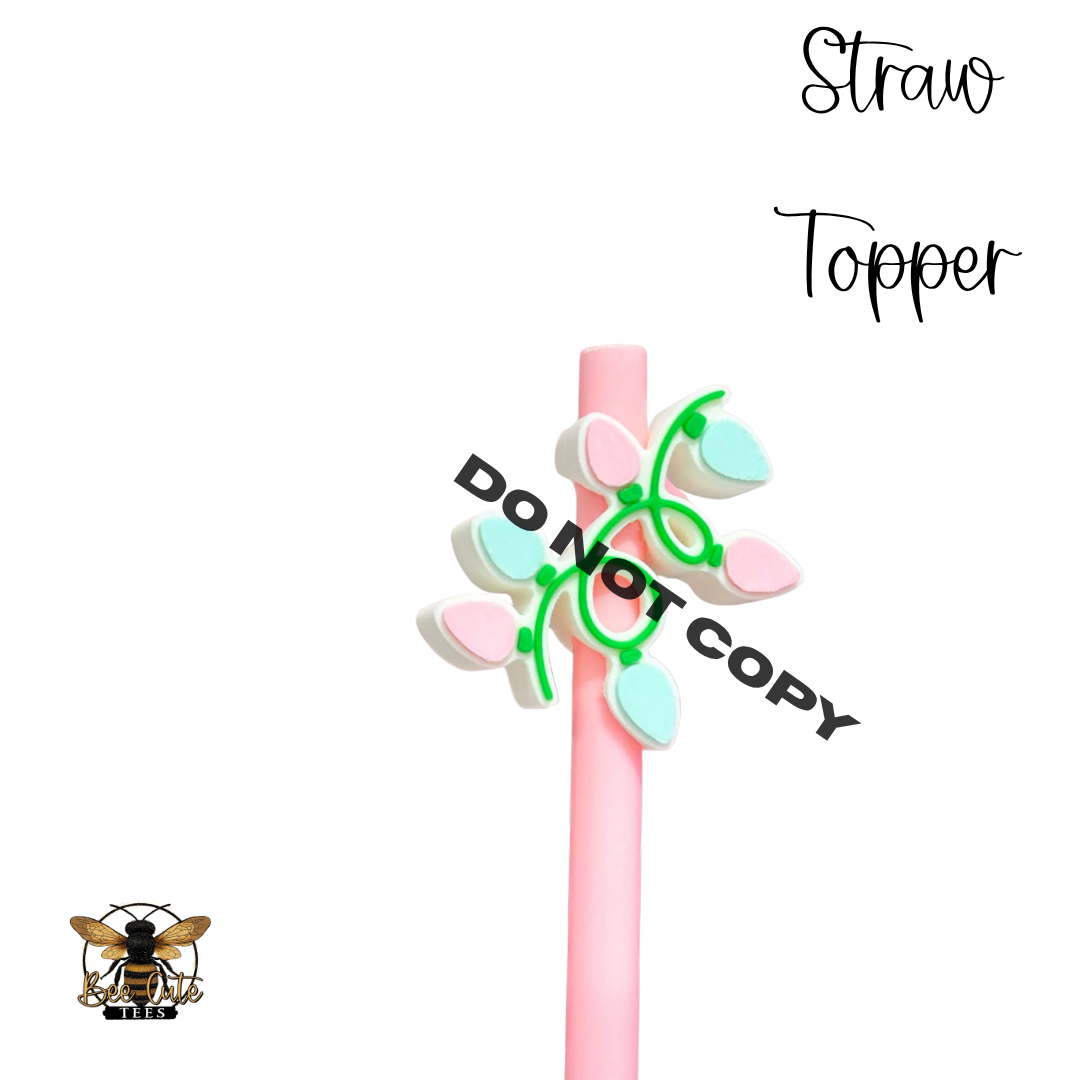 Christmas Lights Straw Topper