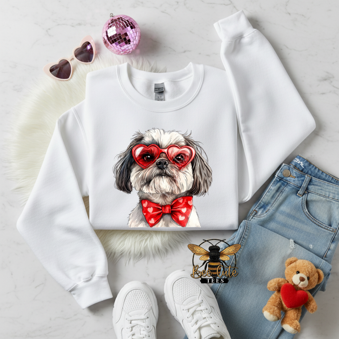 Red Sunnies Lhasa Apso