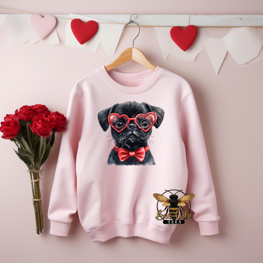 Clear Sunnies Pug Black