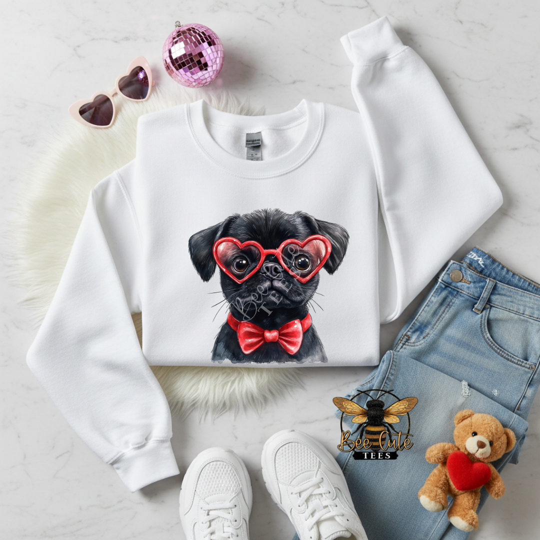 Clear Sunnies Pug Black