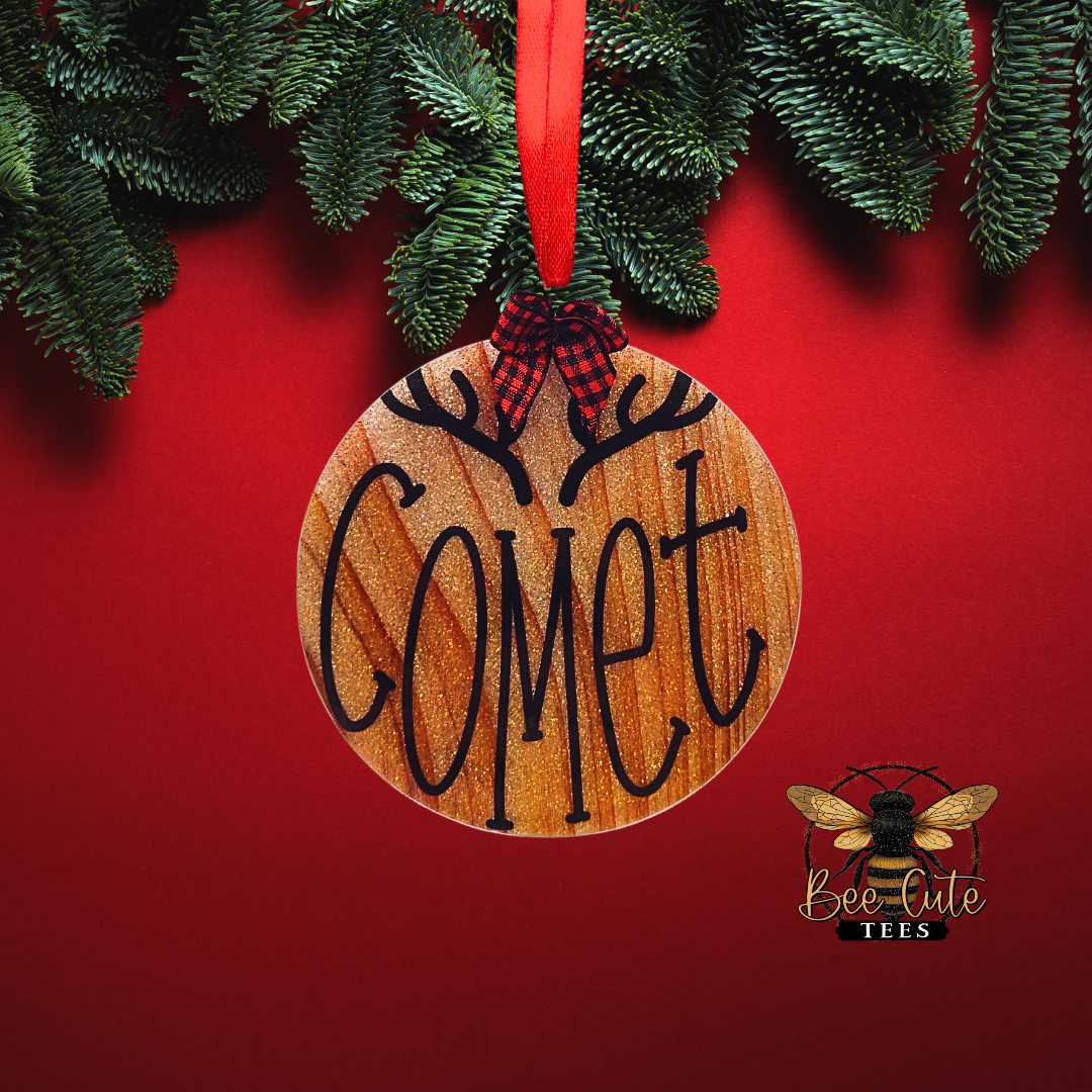 Reindeer Acrylic Christmas Ornaments