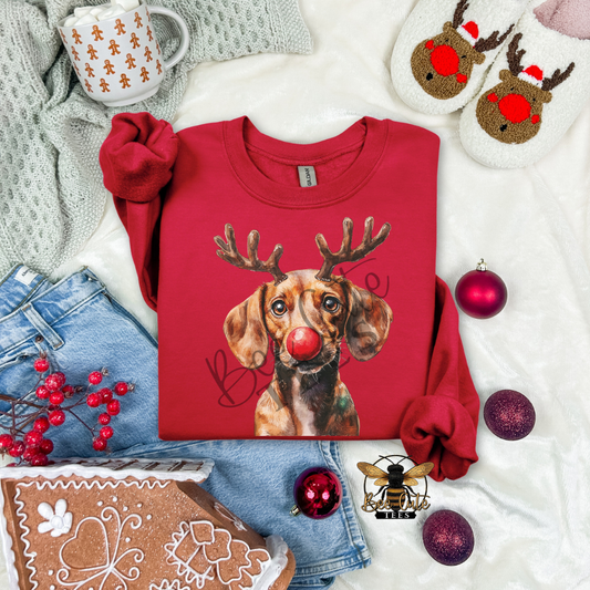 Dachshund Red Christmas