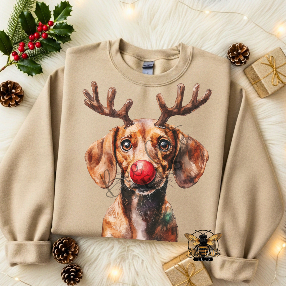 Dachshund Red Christmas