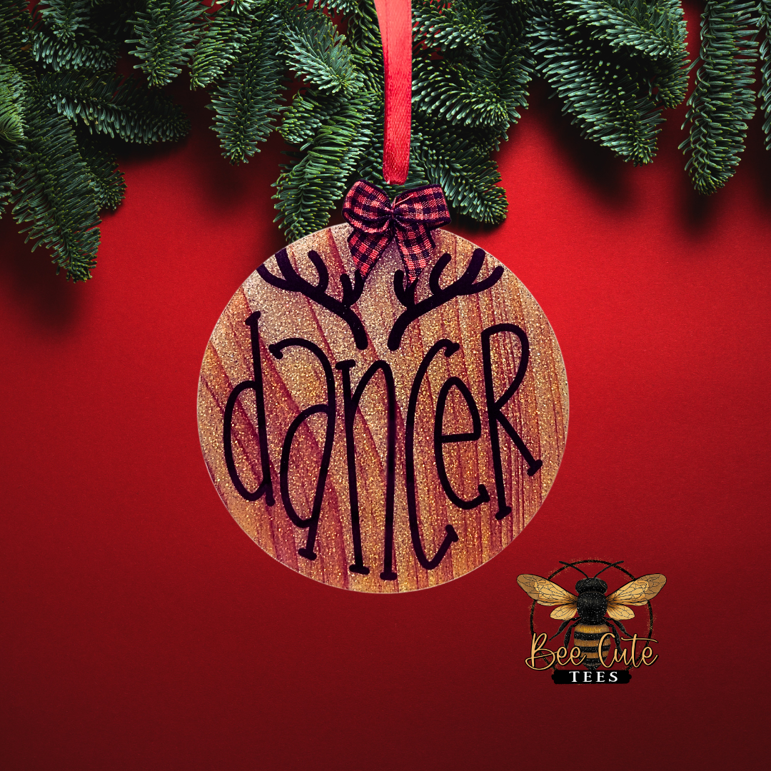 Reindeer Acrylic Christmas Ornaments