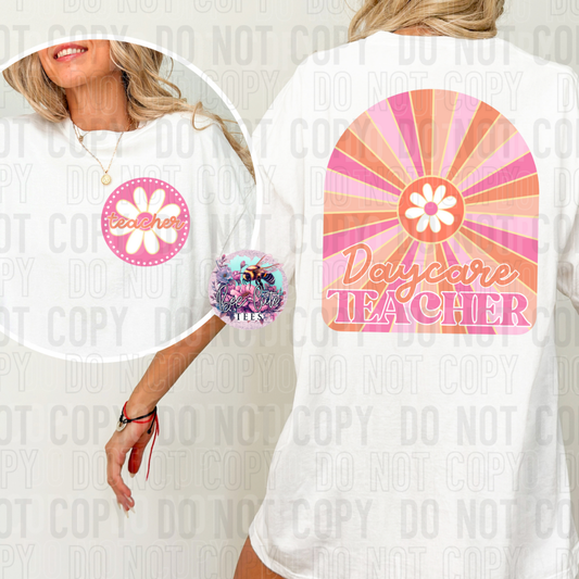 Daycare Teacher Retro Floral