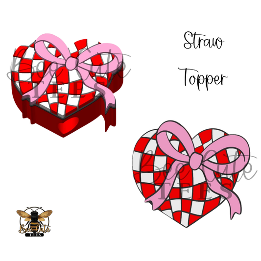 Disco Heart Straw Topper