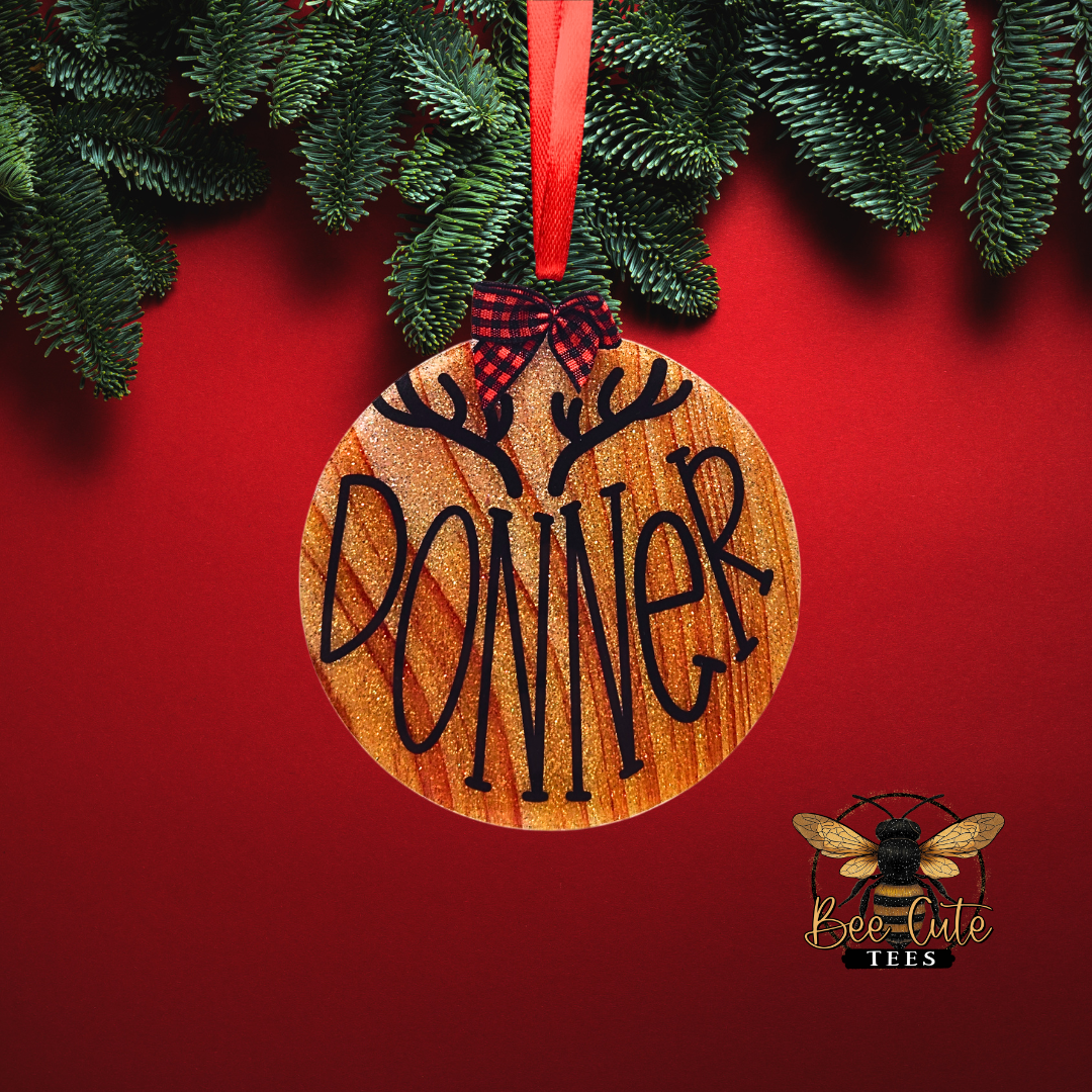 Reindeer Acrylic Christmas Ornaments
