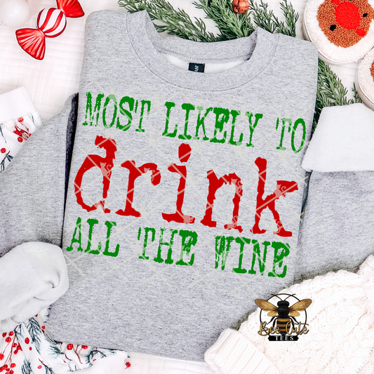 Most Likely To Drink All The Wine
