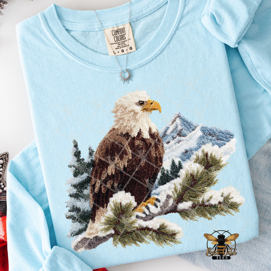 Winter Eagle Faux Latch Hook Yarn Crochet