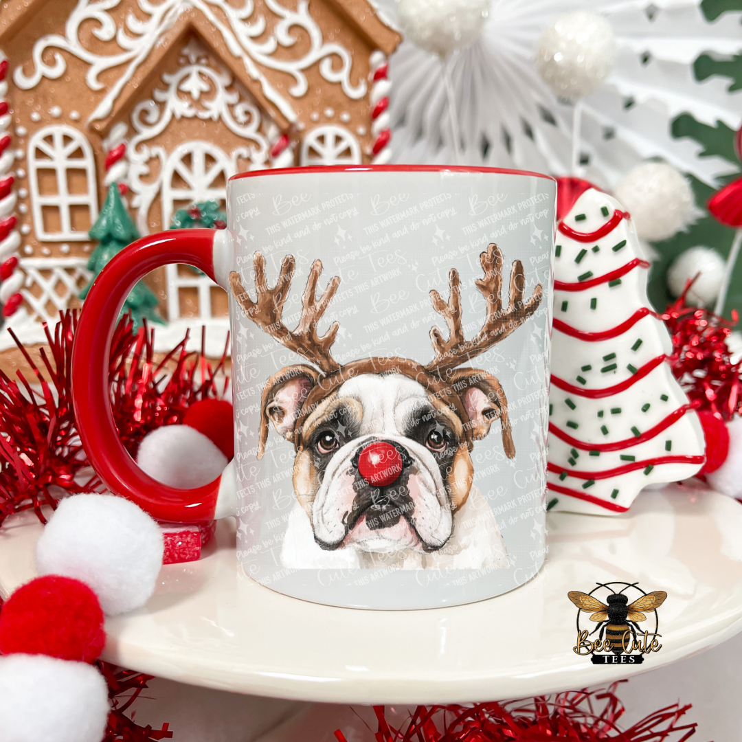 Bulldog Christmas Mug