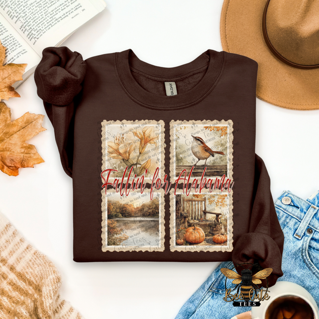 Vintage Fall Alabama Stamps