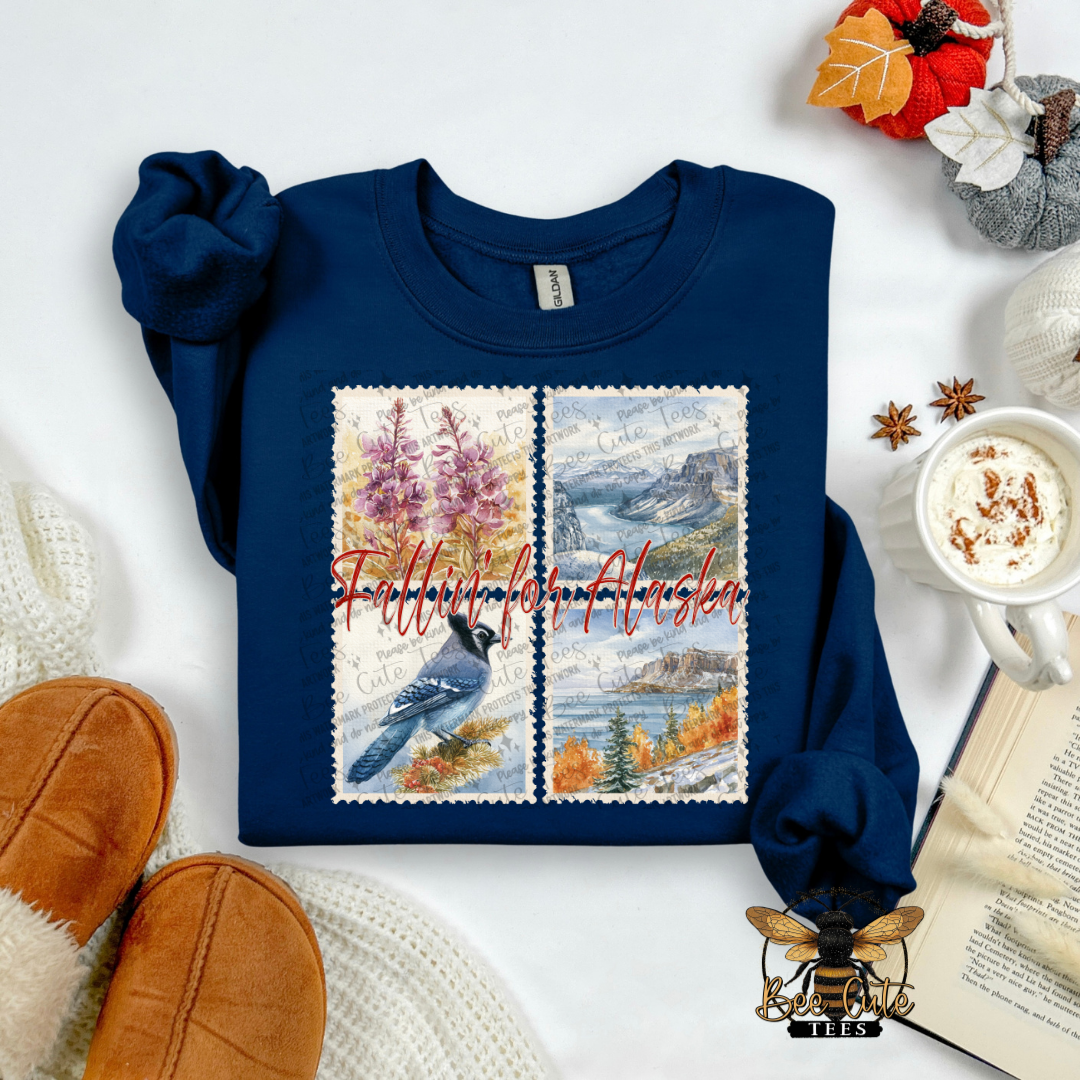 Vintage Fall Alaska Stamps