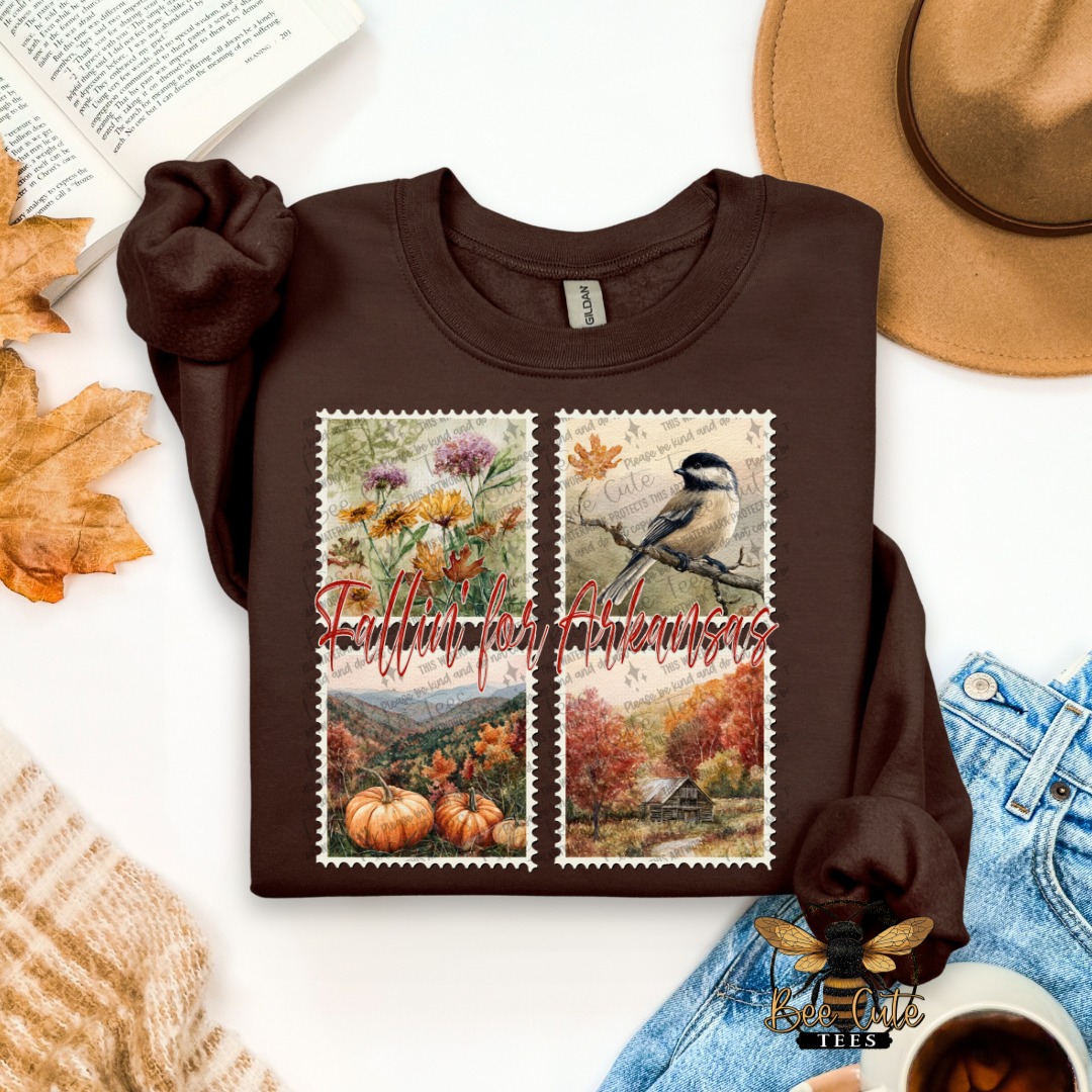Vintage Fall Arkansas Stamps