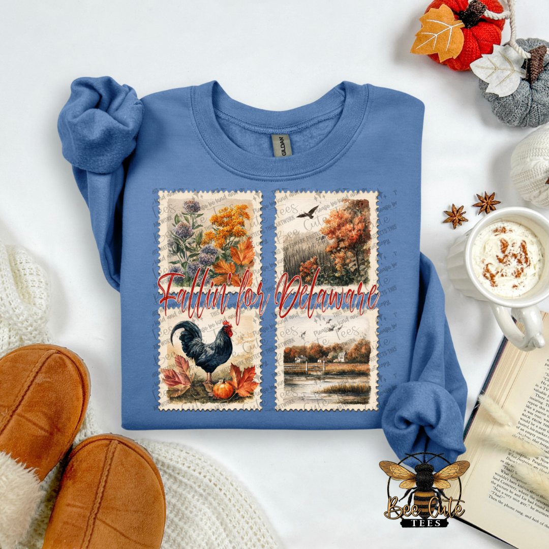 Vintage Fall Delaware Stamps