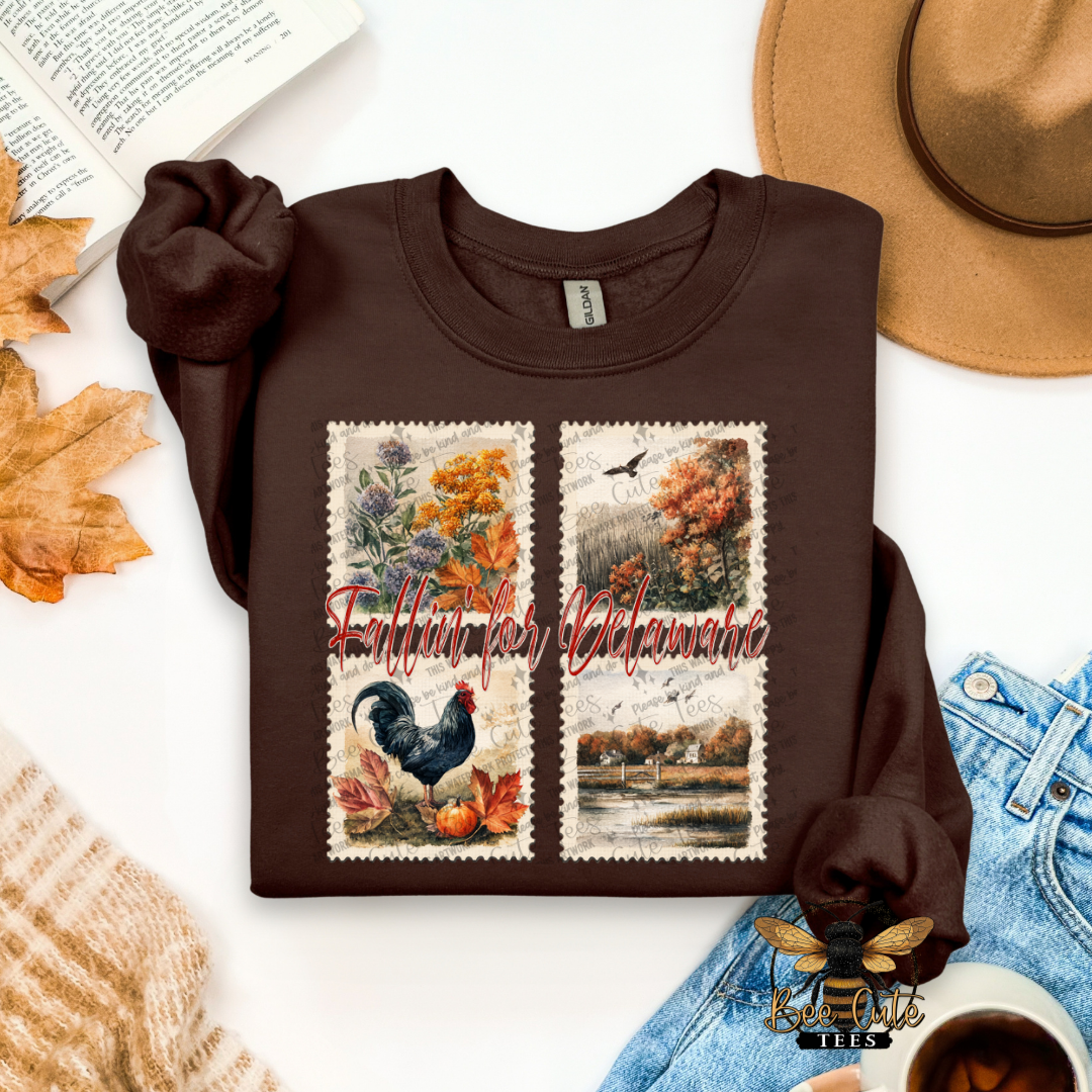 Vintage Fall Delaware Stamps