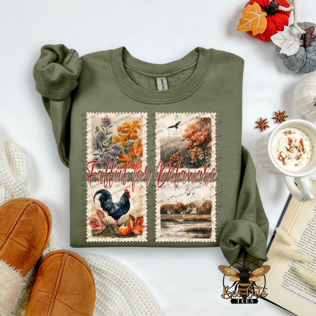 Vintage Fall Delaware Stamps