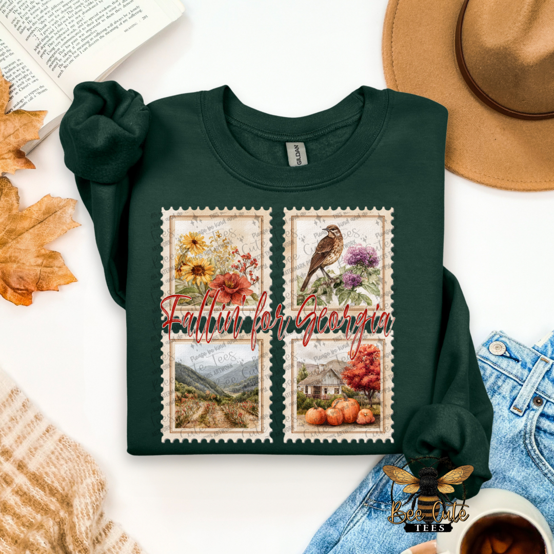 Vintage Fall Georgia Stamps