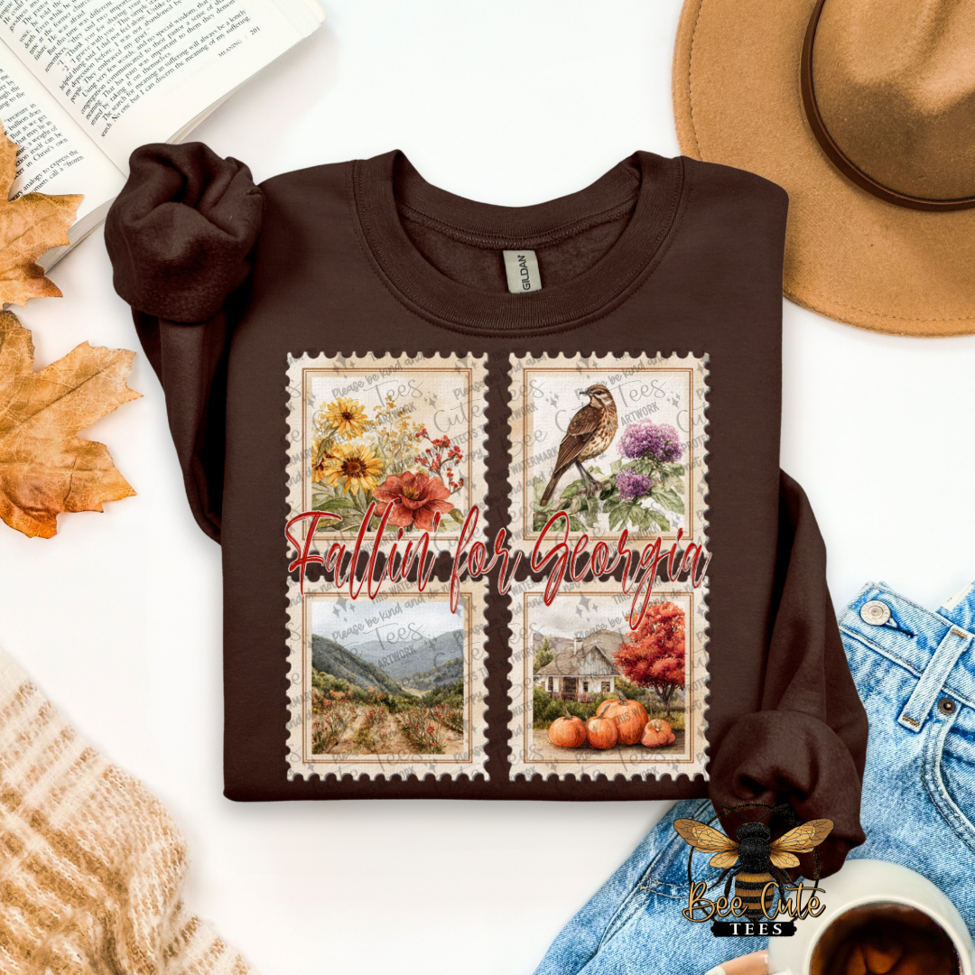 Vintage Fall Georgia Stamps