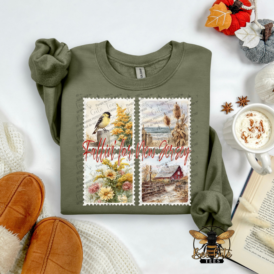 Vintage Fall New Jersey Stamps