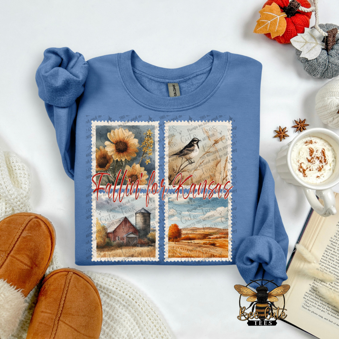 Vintage Fall Kansas Stamps