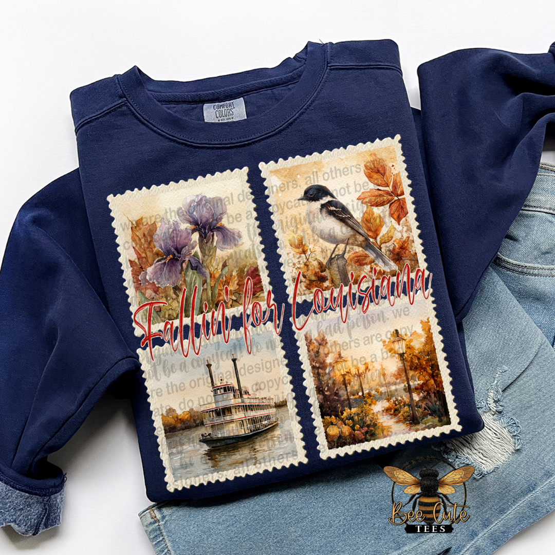 Vintage Fall Louisiana Stamps