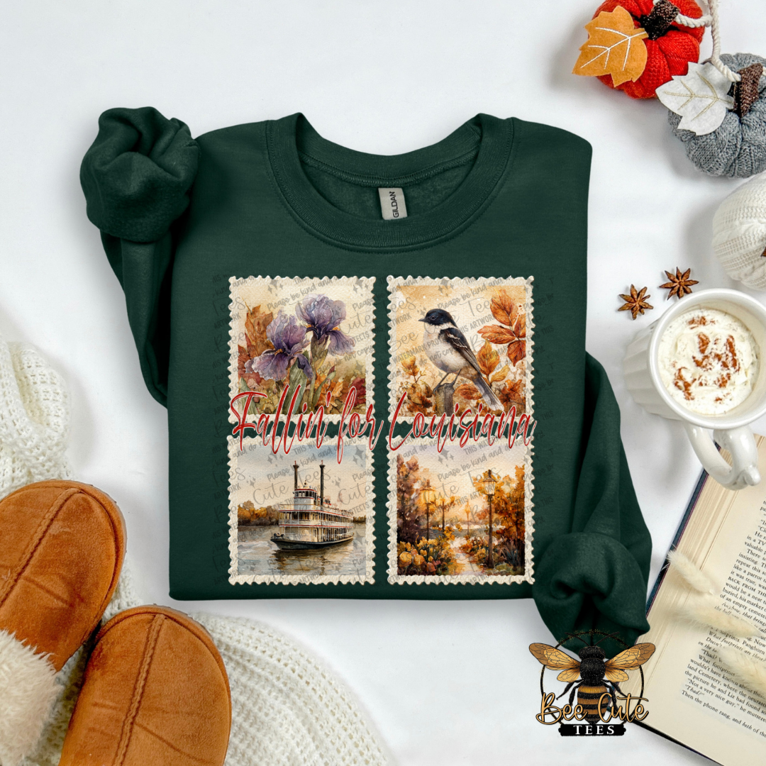 Vintage Fall Louisiana Stamps