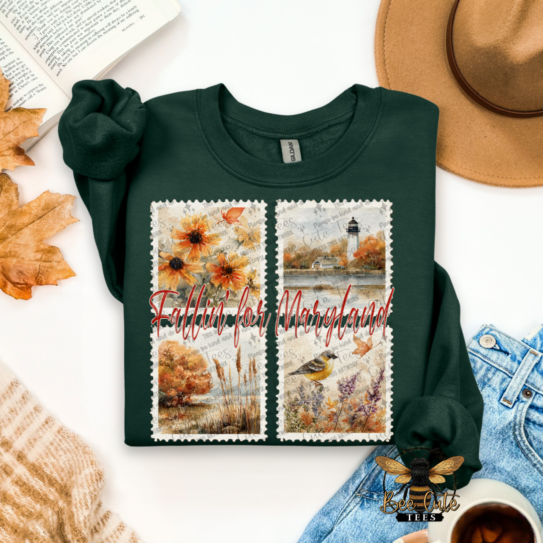 Vintage Fall Maryland Stamps