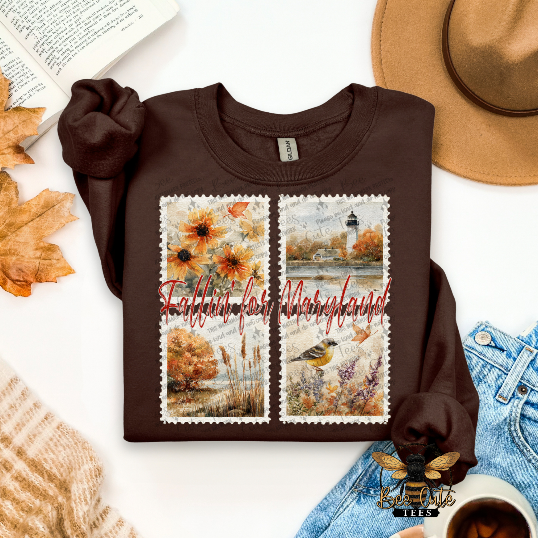 Vintage Fall Maryland Stamps