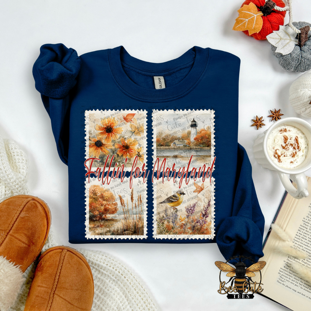 Vintage Fall Maryland Stamps