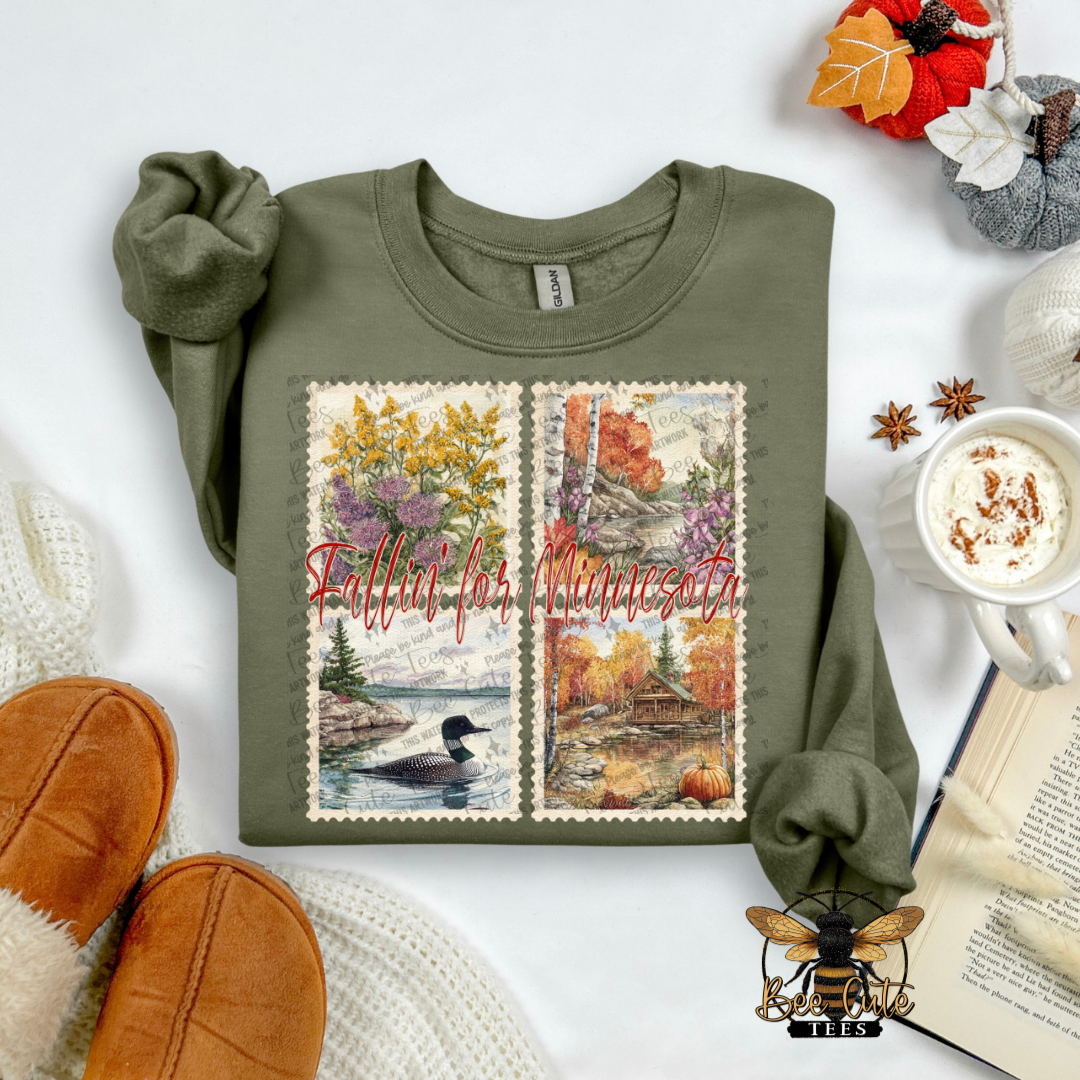 Vintage Fall Minnesota Stamps