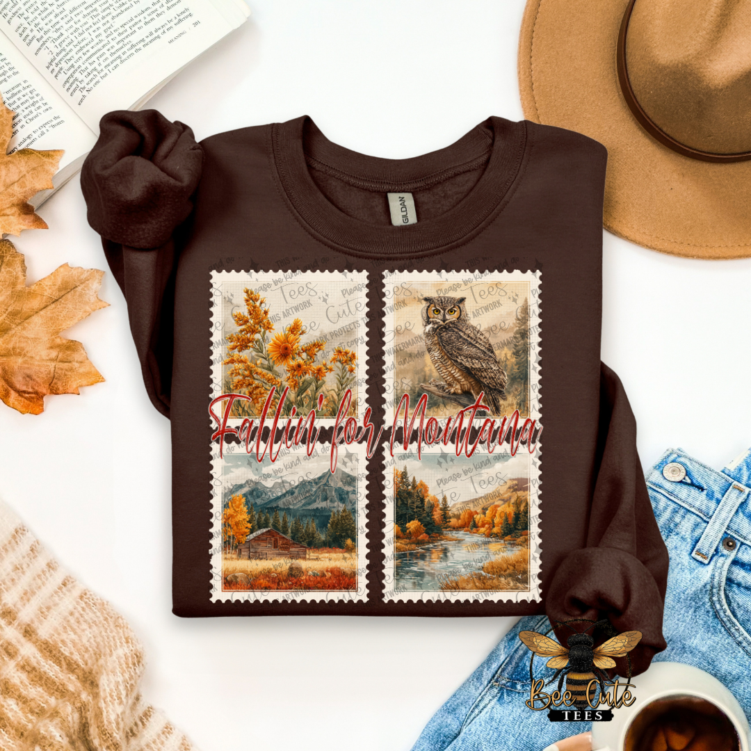 Vintage Fall Montana Stamps