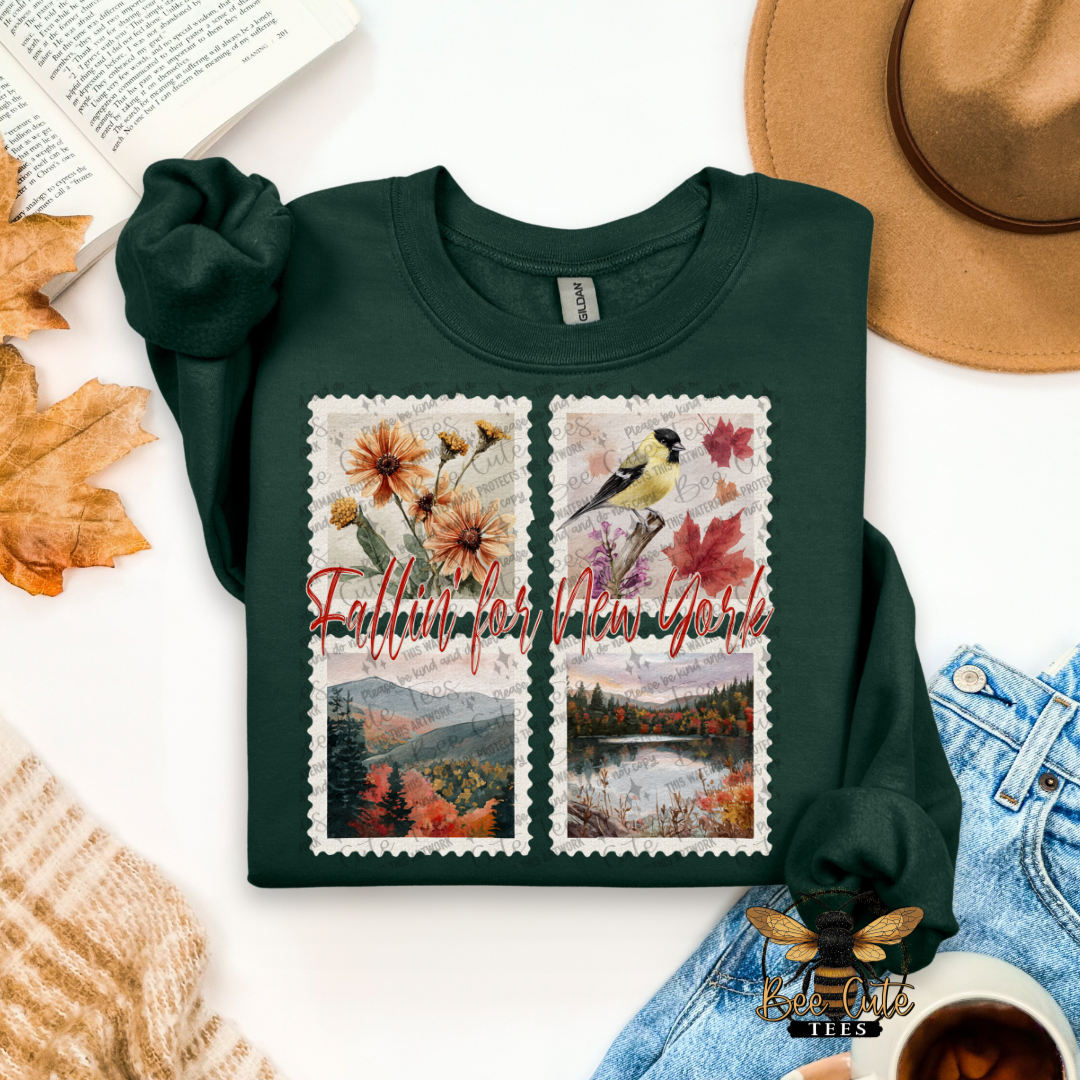 Vintage Fall New York Stamps