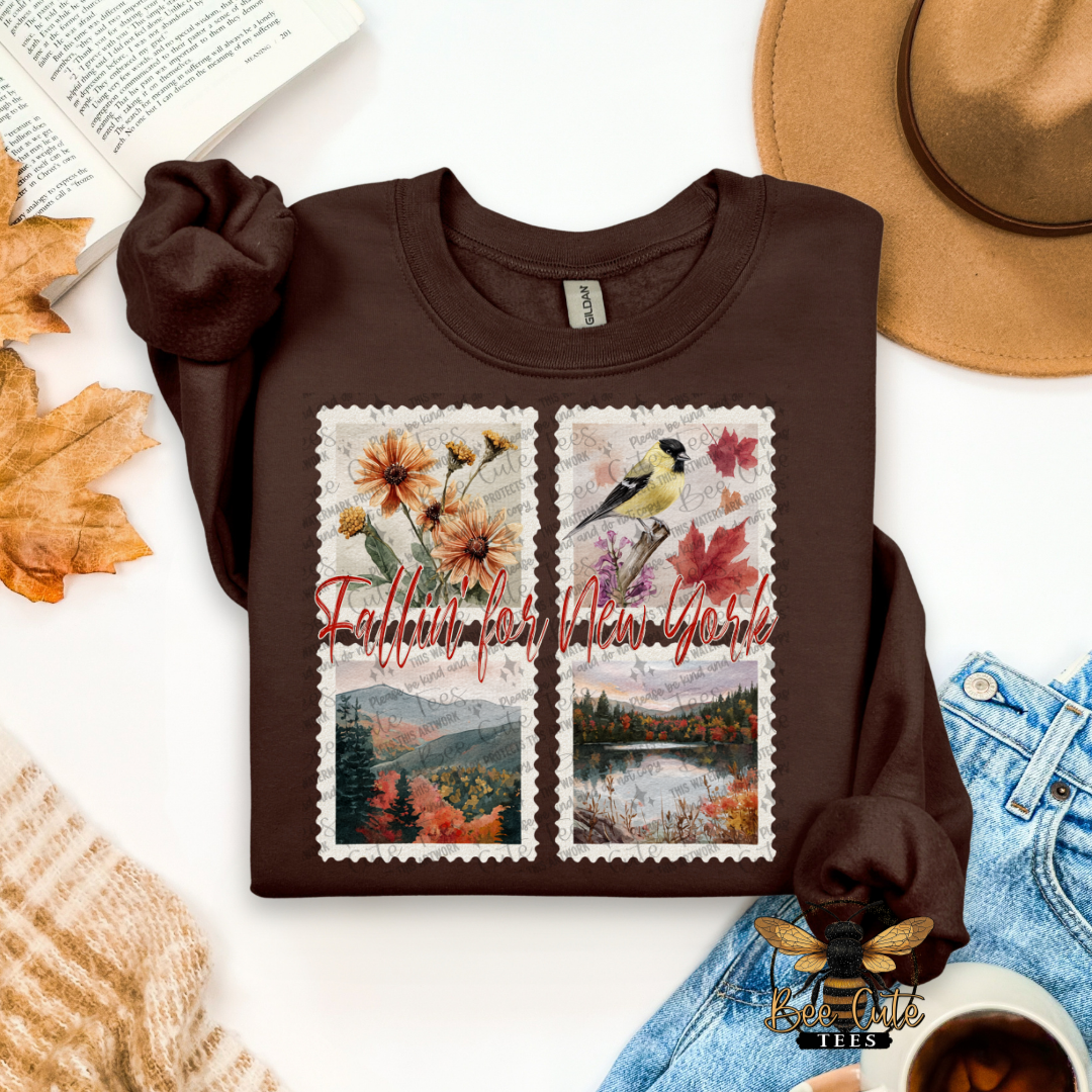 Vintage Fall New York Stamps