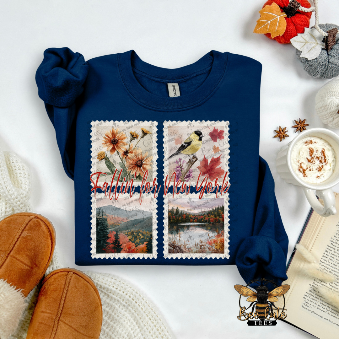 Vintage Fall New York Stamps