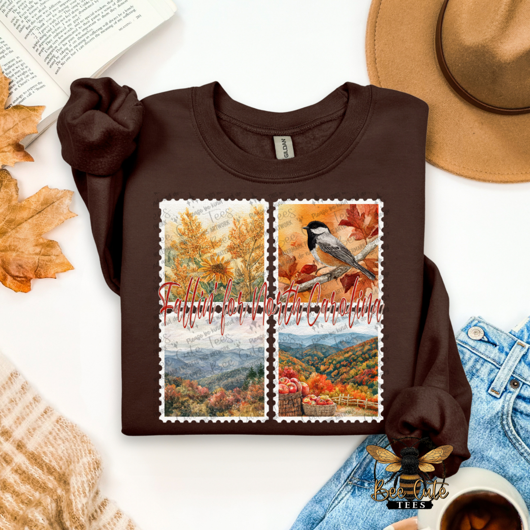 Vintage Fall North Carolina Stamps