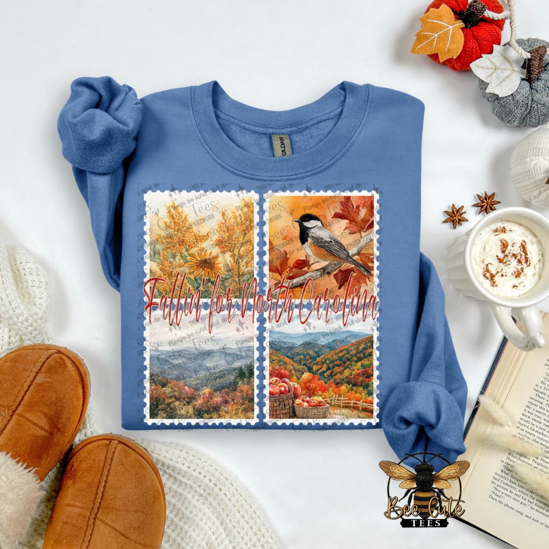 Vintage Fall North Carolina Stamps