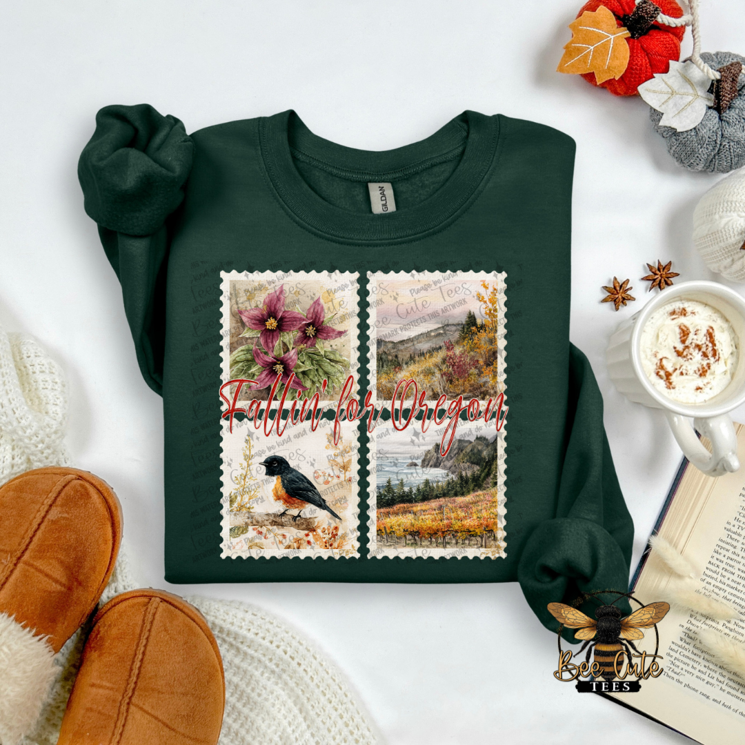 Vintage Fall Oregon Stamps