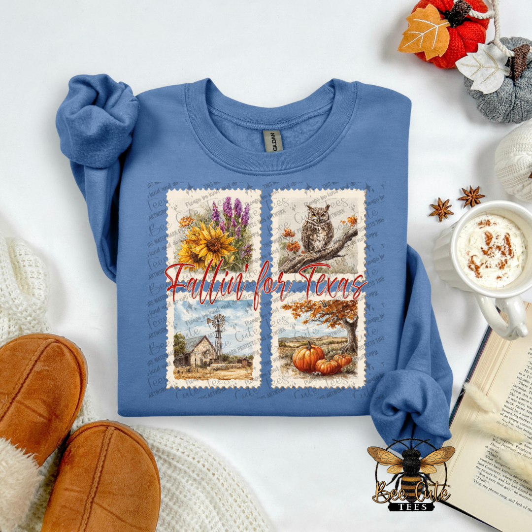 Vintage Fall Texas Stamps