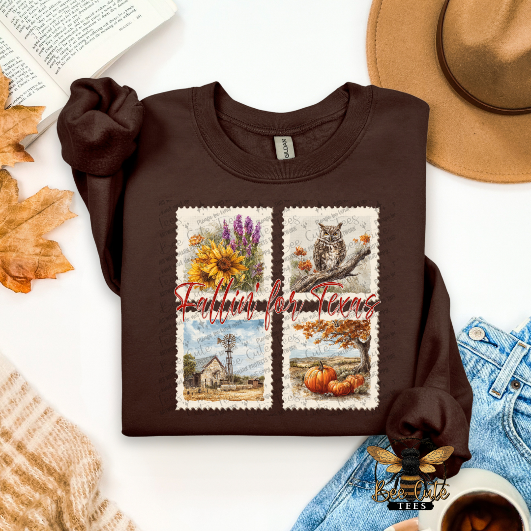 Vintage Fall Texas Stamps