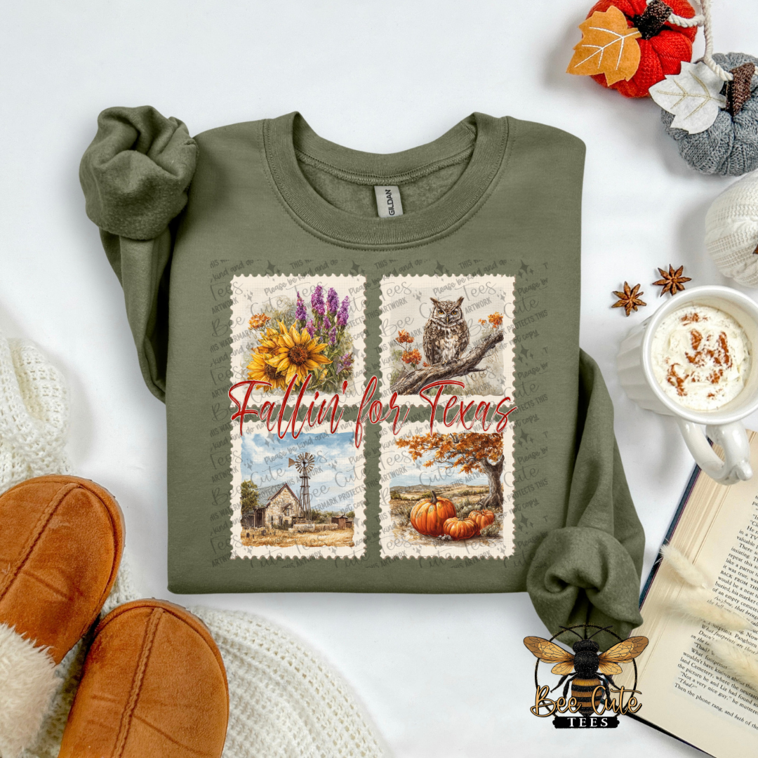 Vintage Fall Texas Stamps