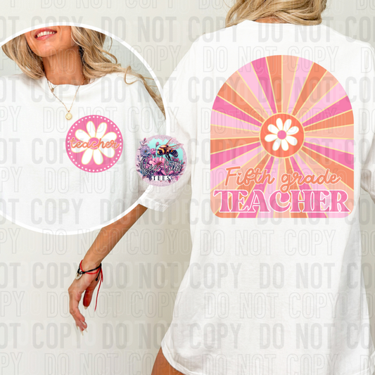 Fifth Grade Teacher Retro Floral