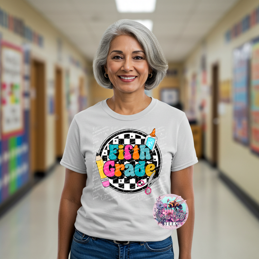 Fifth Grade Checkered Circle