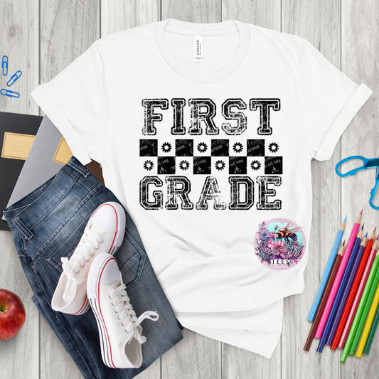 First Grade Checkered Black