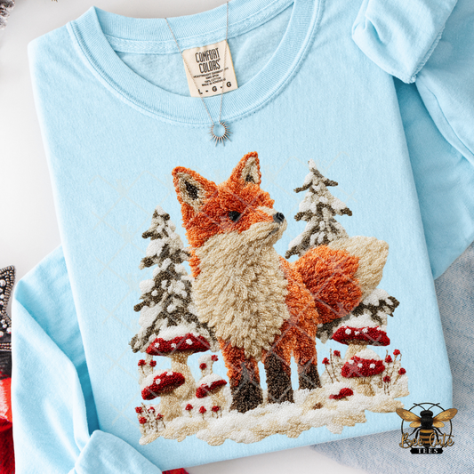 Winter Fox Faux Latch Hook Yarn Crochet