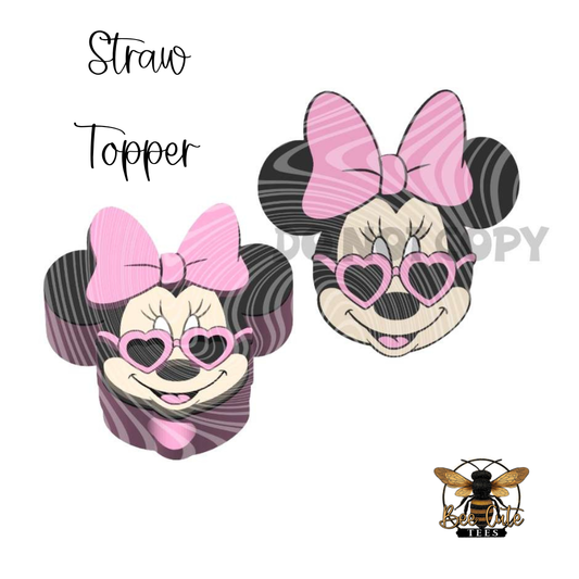 Girl Mouse Straw Topper